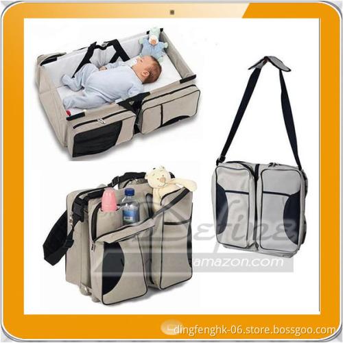 3 in 1 MultiPurpose baby diaper bag bed